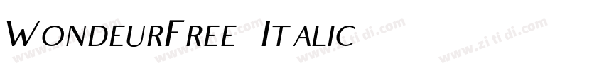 WondeurFree-Italic字体转换