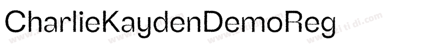 CharlieKaydenDemoReg字体转换
