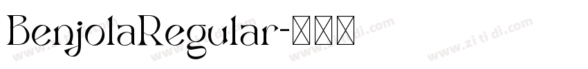 BenjolaRegular字体转换