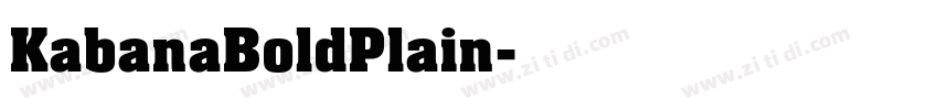 KabanaBoldPlain字体转换