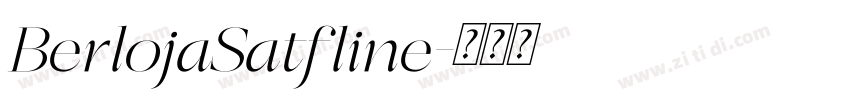 BerlojaSatfline字体转换