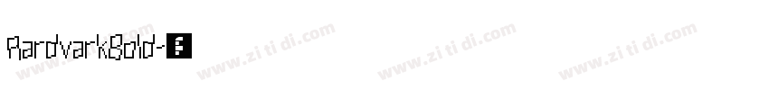AardvarkBold字体转换