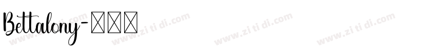 Bettalony字体转换