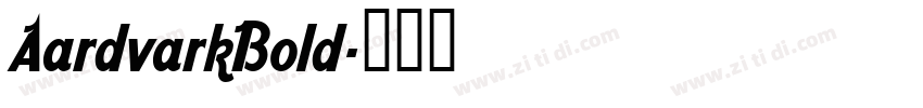AardvarkBold字体转换
