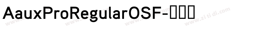 AauxProRegularOSF字体转换