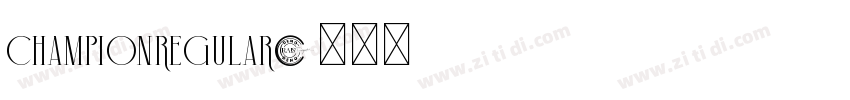 Championregular字体转换