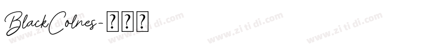 BlackColnes字体转换