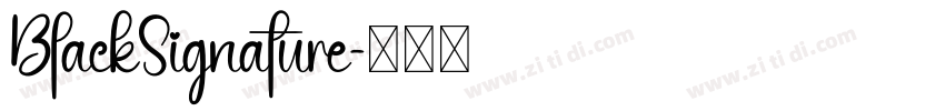 BlackSignature字体转换 BlackSignature字体转换