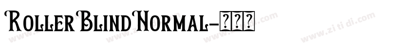 RollerBlindNormal字体转换