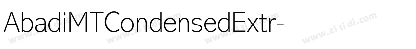 AbadiMTCondensedExtr字体转换