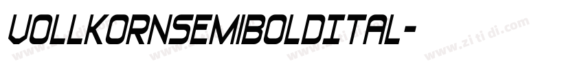 VollkornSemiBoldItal字体转换