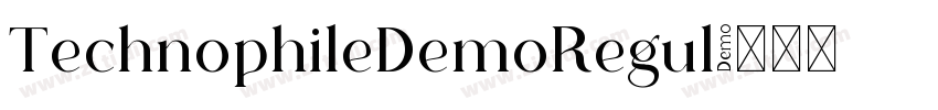 TechnophileDemoRegul字体转换