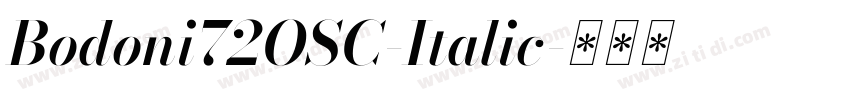Bodoni72OSC-Italic字体转换