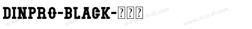 dinpro-black字体转换