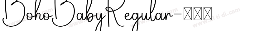 BohoBabyRegular字体转换