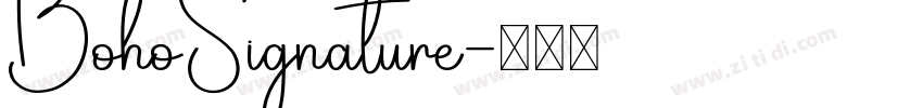 BohoSignature字体转换