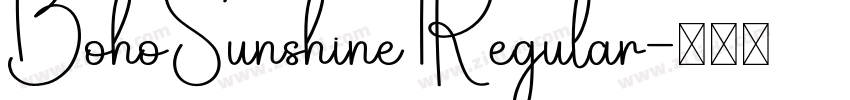 BohoSunshine1Regular字体转换