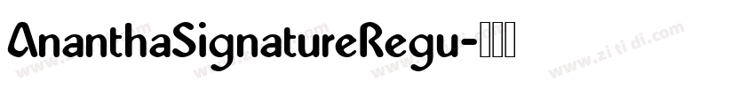 AnanthaSignatureRegu字体转换