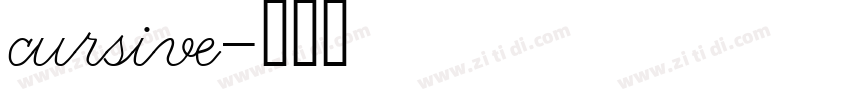 cursive字体转换