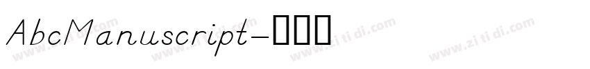 AbcManuscript字体转换