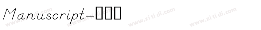 Manuscript字体转换
