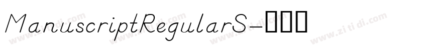 ManuscriptRegularS字体转换