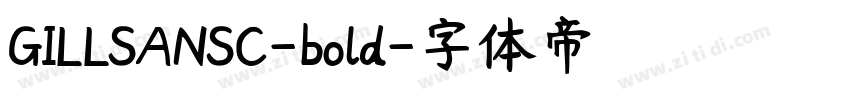 GILLSANSC-bold字体转换