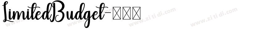 LimitedBudget字体转换