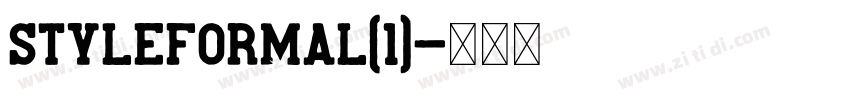 StyleFormal(1)字体转换