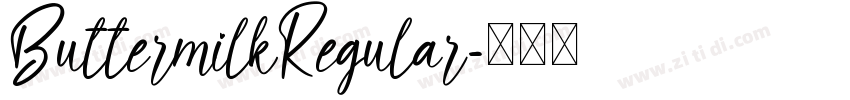 ButtermilkRegular字体转换