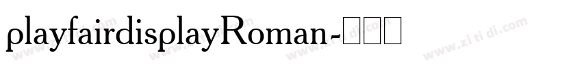 playfairdisplayRoman字体转换