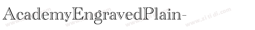 AcademyEngravedPlain字体转换