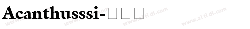 Acanthusssi字体转换