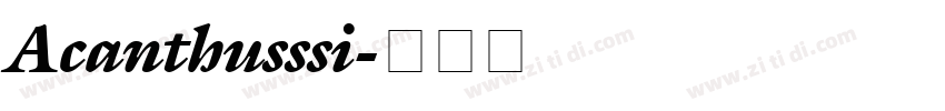 Acanthusssi字体转换