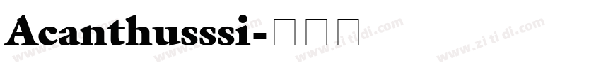 Acanthusssi字体转换