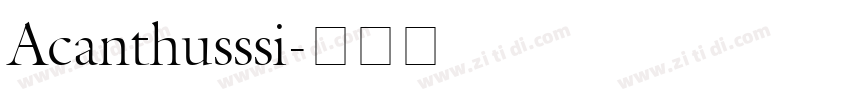 Acanthusssi字体转换