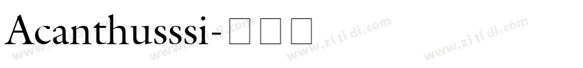 Acanthusssi字体转换