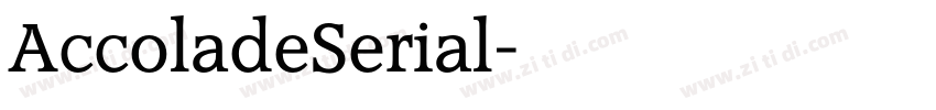 AccoladeSerial字体转换