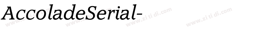 AccoladeSerial字体转换