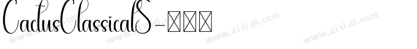 CactusClassicalS字体转换