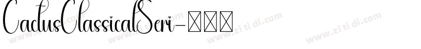 CactusClassicalSeri字体转换
