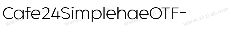 Cafe24SimplehaeOTF字体转换