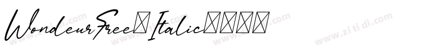 WondeurFree-Italic字体转换
