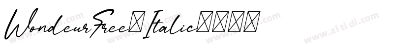 WondeurFree-Italic字体转换