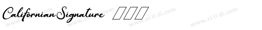 CalifornianSignature字体转换