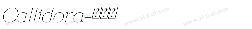 Callidora字体转换