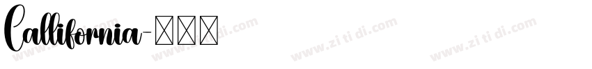 Callifornia字体转换