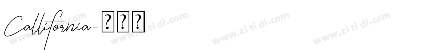 Callifornia字体转换