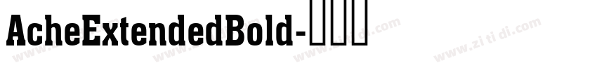 AcheExtendedBold字体转换