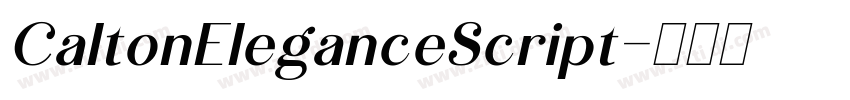 CaltonEleganceScript字体转换